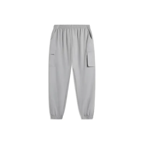 LINING Sports Life Collection Вязаные тренировочные брюки мужские ультраматовый серый