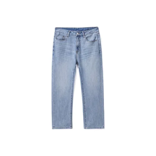 HUNZHI Джинсовый синий Унисекс Джинсы