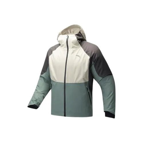 ANTA x ZHONGGUOGUOJIADILI LIANMINGKUAN Outdoor Collection Пуховая куртка Мужская Azure Green Gray Lock