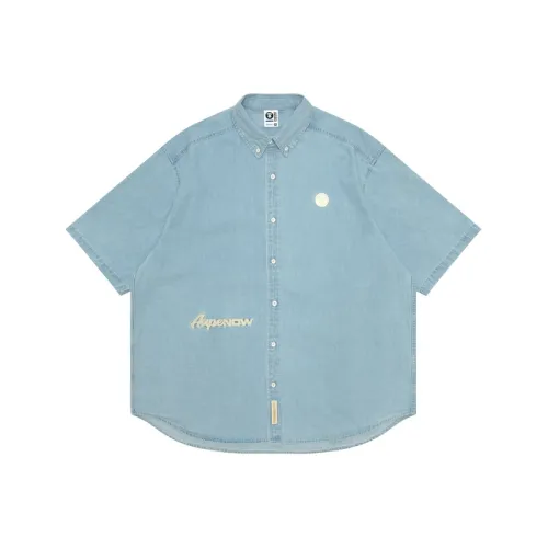 AAPE Синий BLL Мужские Рубашки