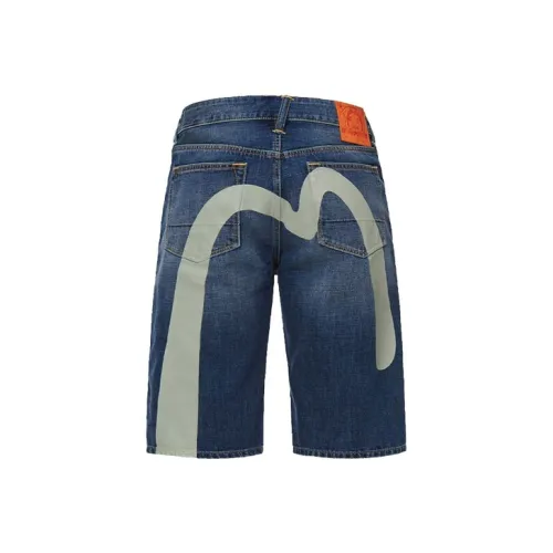 EVISU Blue Men's Denim Shorts EVISU Синий Мужские Джинсовые Шорты