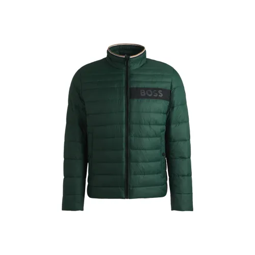 Hugo Boss FW24 Хлопковый пуховик Мужской Зеленый
