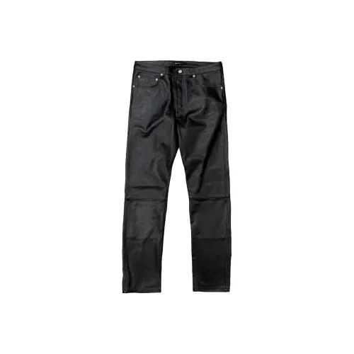 PURPLE BRAND Кожаные брюки Мужские Черные