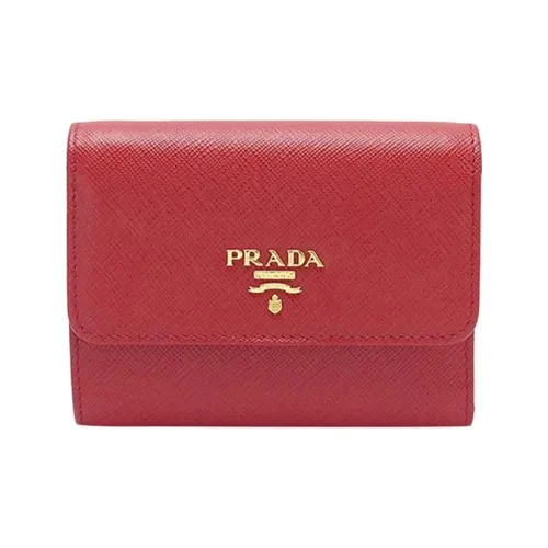PRADA Кожа Кошелек Женские Красный