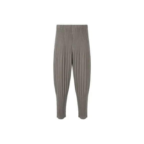 Homme Plissé Issey Miyake Повседневные брюки Мужские Серые
