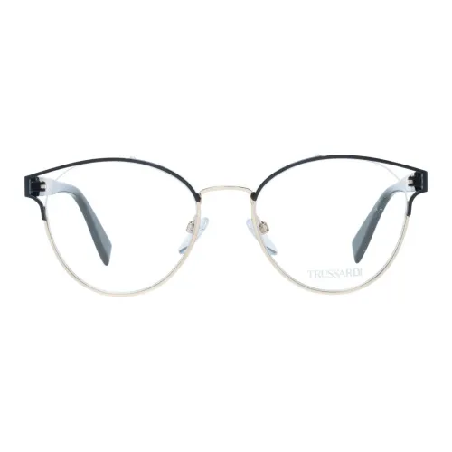 TRUSSARDI Металл Пластик Овал Оправы для очков Женские Черный