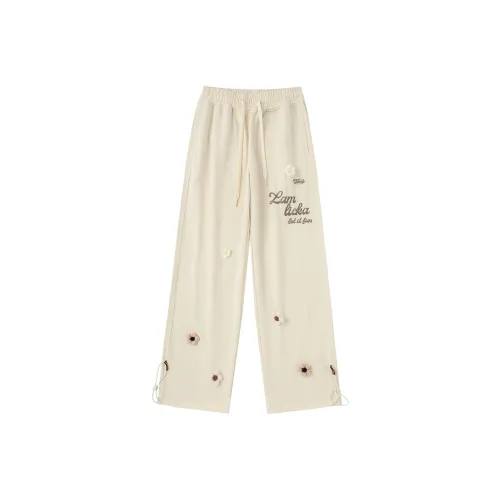 LAMLICKA Повседневные брюки Унисекс Абрикос