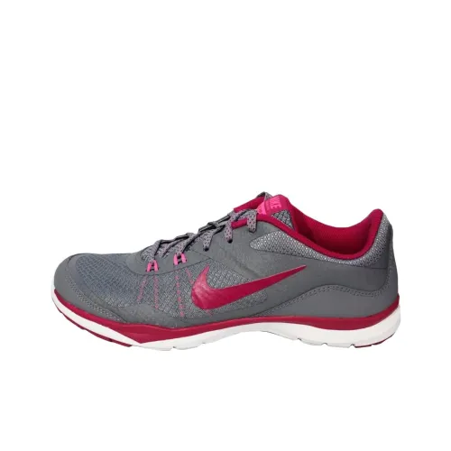 Nike Flex Trainer 5 Slip-resistant Abrasion-resistant Low-top Беговые кроссовки Женские Серый Красный