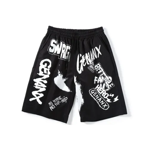 GENANX Loose Fit Shorts Unisex Black