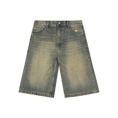 SIMPLE PROJECT Промытый синий Унисекс Джинсовые шорты