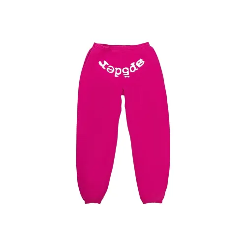 Sp5der Pink Men's Casual Pants Sp5der Розовые Мужские Повседневные Брюки