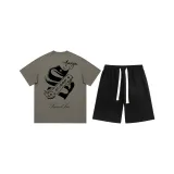 Комплект одежды (Тауповый топ + Черные штаны)