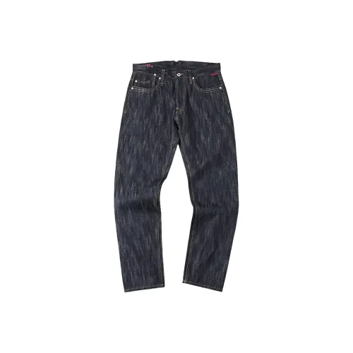 KORAKUBLUE Джинсы Унисекс Сырой Деним Синий