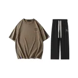 Комплект одежды (Хаки топ + Черные штаны)