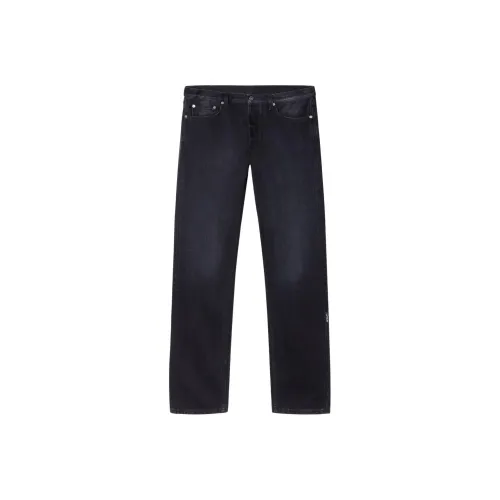 Off Белый Черный Мужские Джинсы