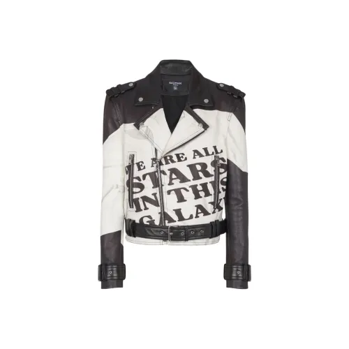 BALMAIN Черные Мужские Кожаные Куртки