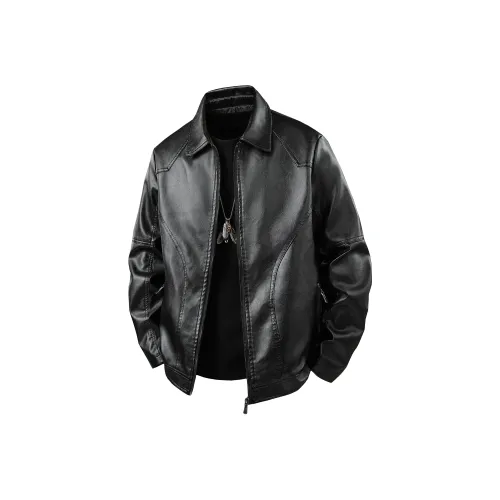 A.X.S.K Кожа Куртка Унисекс Черный