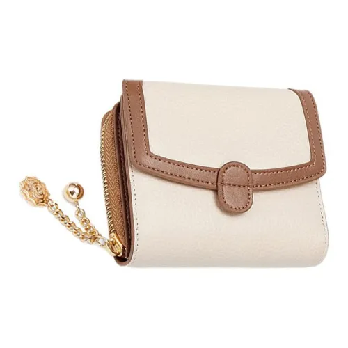 ALOENEY Коровья кожа Держатель для карт Женский Белый Коричневый