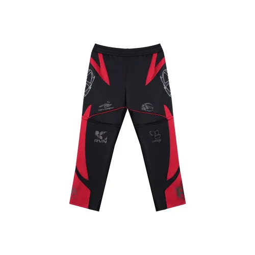 Revenge Повседневные брюки Унисекс Черный Красный