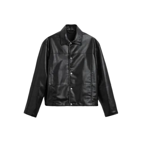 ZARA Черные Мужские Кожаные Куртки