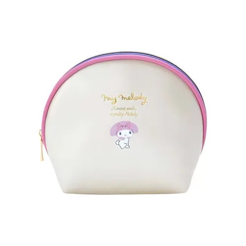 Sanrio Синтетическая кожа Dome Сумка Clutch Makeup Bag Женская Экрю