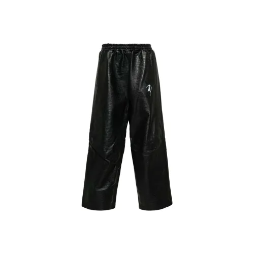 Doublet Кожаные брюки Мужские Черные