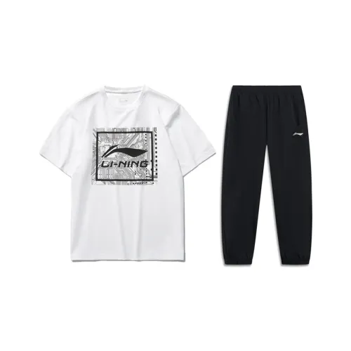 LINING Повседневная спортивная одежда Мужская Белый Черный