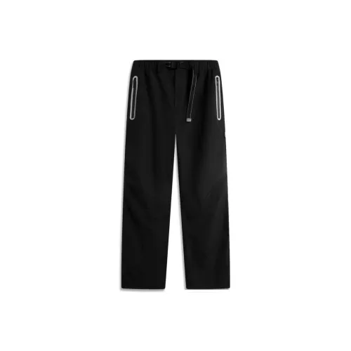 LiNing CF Tracing Однослойные Ветрозащитные Штаны Мужские Черные