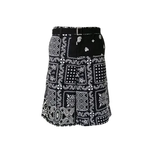 Sacai совместный бренд Черные мужские карго шорты