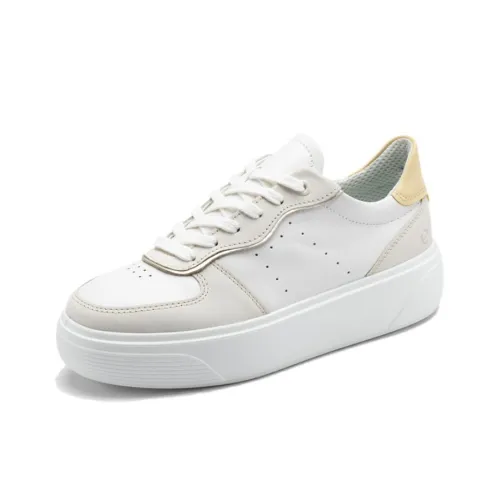 Ecco Low Топ Скейтборд Кроссовки Женские Серый Белый