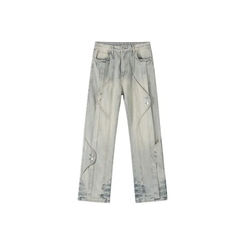 PILOTDRAGON Джинсы Унисекс Желтый Грязь