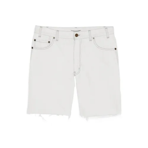 SAINT LAURENT SS22 Повседневные шорты Мужские Серый Белый