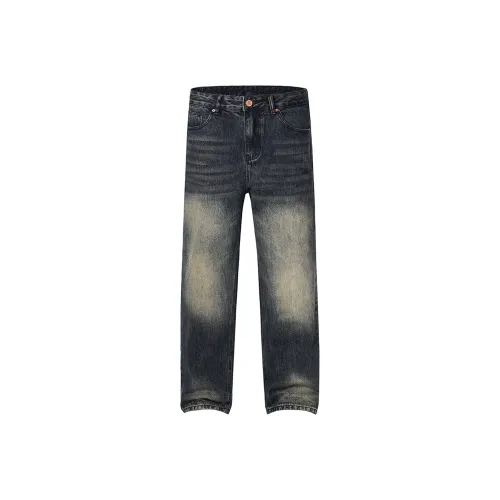 A3G4 Чёрно-синие унисекс джинсы