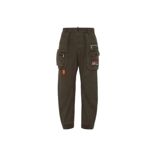DSQUARED 2 SS25 Карго Брюки Мужские Армейский Зеленый