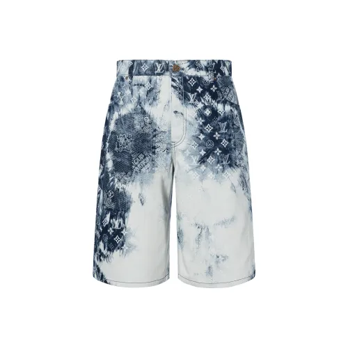 LOUIS VUITTON Повседневные шорты Мужские Синие Белые