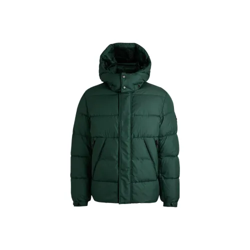 Hugo Boss FW24 Хлопковый пуховик Мужской Темно-зеленый
