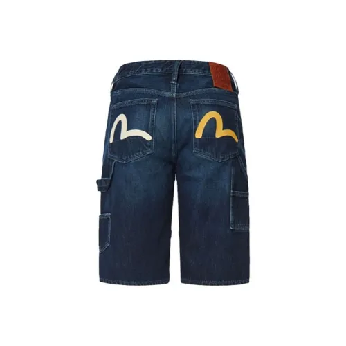 EVISU Blue Men's Denim Shorts EVISU Синий Мужские Джинсовые Шорты