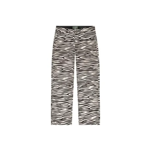 Denim Tears The Great Black Jockeys Series Белые унисекс кожаные брюки