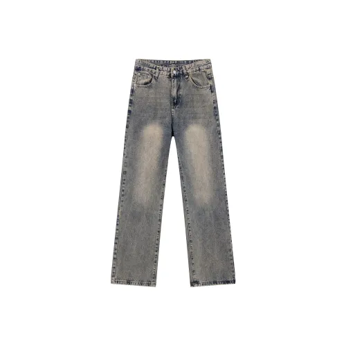 SUPEREALLY Джинсы Унисекс Желтый Грязь