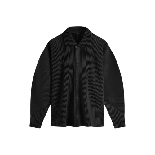 Homme Plissé Issey Miyake Черные Мужские Куртки