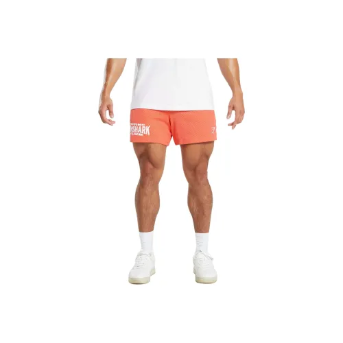 GYMSHARK Подъемный Клуб Сетка 5' Шорты Повседневные шорты Мужской Solstice Оранжевый