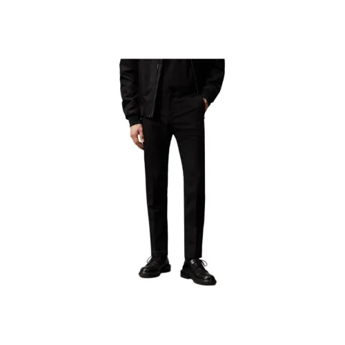 CK Calvin Klein Тонкий Шерстяной Эластичный Костюмные Брюки Костюм Брюки Мужские Черные