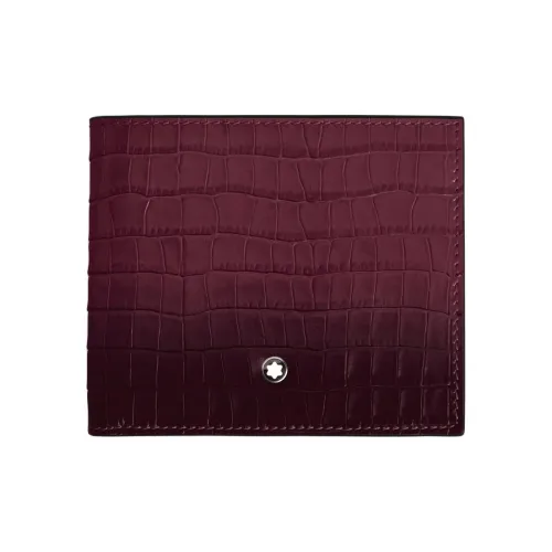 MONTBLANC Кожа Кошелек Женские Чернильно-черный Цвет Черной Смородины