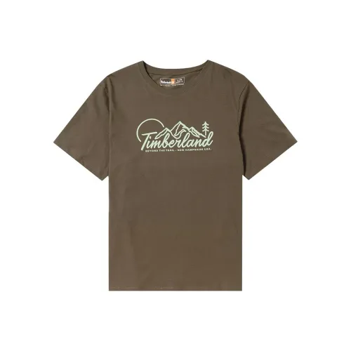 Timberland T-Shirt Мужская Армейский Зеленый