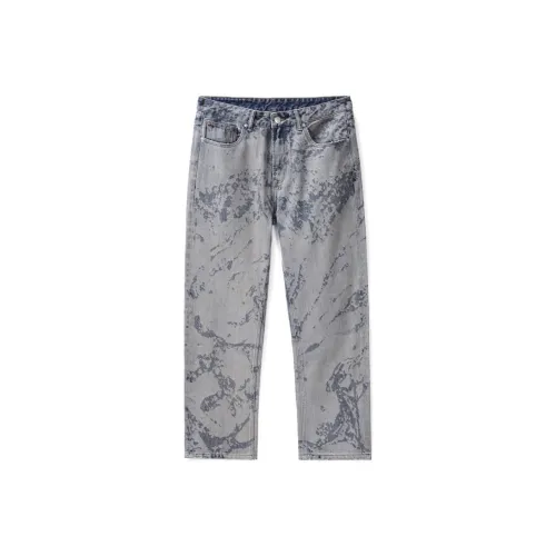 HUNZHI Джинсовый синий Унисекс Джинсы