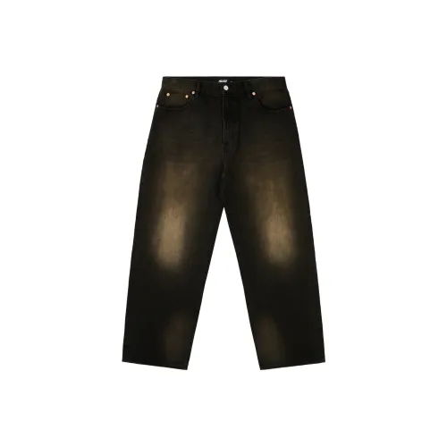 Дворцовый Песочный Промытый Черный Унисекс Джинсы