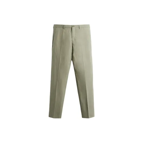 ZARA Khaki Мужские костюмные брюки