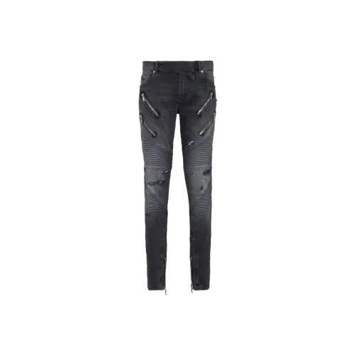 BALMAIN Серый Мужской Джинсы