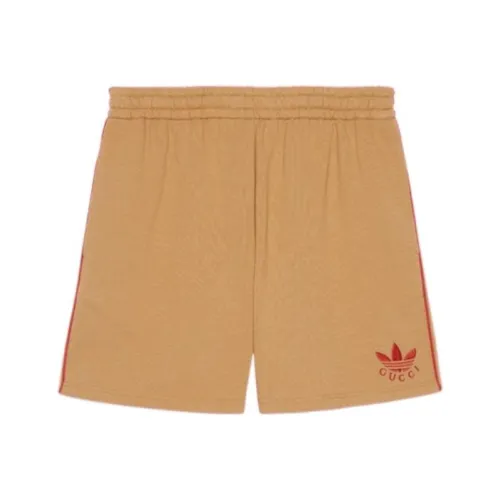 GUCCI X ADIDAS Collaboration SS22 Повседневные шорты Унисекс Темно-бежевый