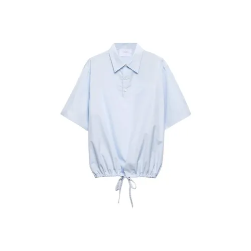 PRADA FW25 Рубашка Мужская Небесно-голубая